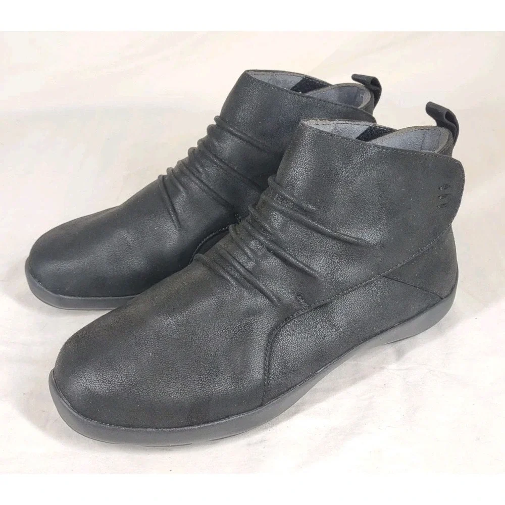 Anodyne No. 91‎ Casual Ankle Boots Black Vegan Leather Womens Size US 7.5W